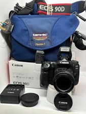 Canon 90D 32.5MP DSLR 18-55mm IS STM Lens 9K shots 64GB U3 Box Tamrac Bag MINTY