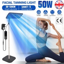 50W Facial Tanning Light Full Blue Sun Solarium Lamp Face Body Tanner For Home~