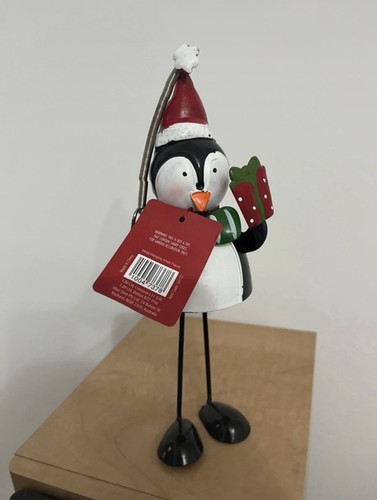 Metal penguin spring dangling - penguin,