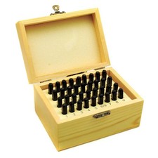 36pc LARGE 5MM METAL LETTER NUMBER STAMP PUNCH METAL SECURITY MARKER TOOL SET  