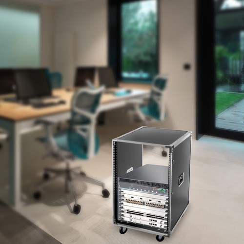 16u cabinet rolling network - 16u,