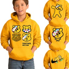 Pudsey Bear Kids Hoodie Dotty Spots Children In Need Spotty Girls Boys Hoody