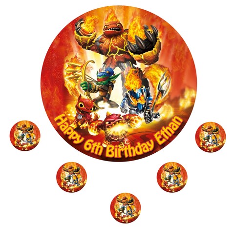 Skylanders hot head cake - head,