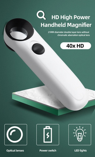 40x magnifying magnifier glass - 40x,