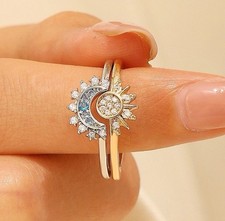 Sun Moon Set Women Gold Silver