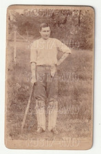 OLD CDV PHOTO NAMED CRICKETER