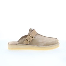 Clarks Trek Mule 26171989 Mens Gray Suede Loafers & Slip Ons Casual Shoes