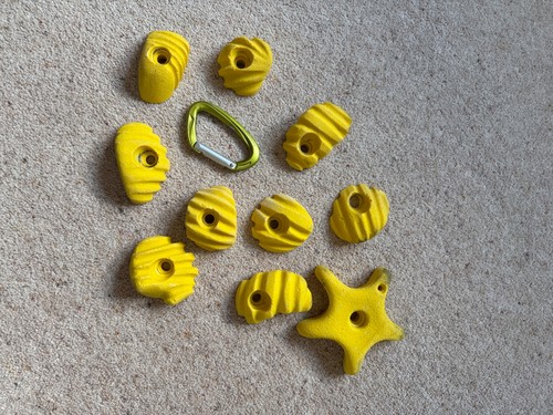 Rock climbing holds with - , bolts