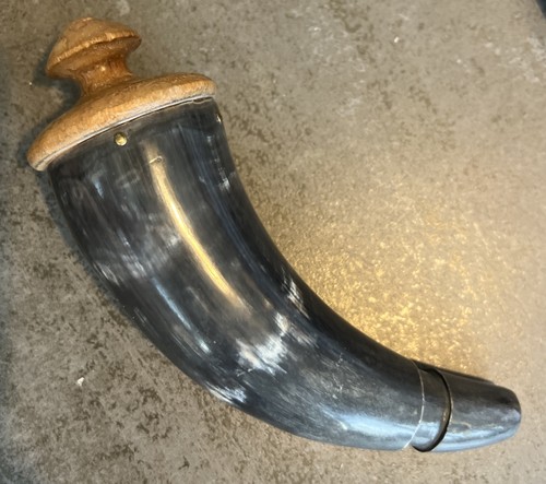 Powder horn vintage military - powder,