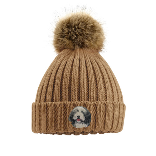 Bearded collie beanie unisex - bearded,