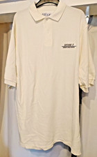 Vintage Saturn V Kennedy Space Center Cream Polo Shirt - Size Large (L)