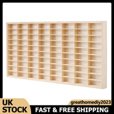 80 Grids Wooden Wall Mount ﻿Model Display Cabinet for Diecast Car Matchbox 1/64