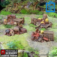 Hagglethorn Barricades Tabletop Gaming Terrain 3D Print 10/15/20/28/32MM