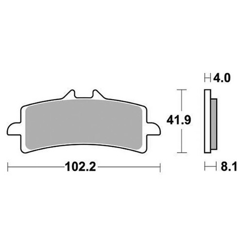 Front brake pads racing - front,