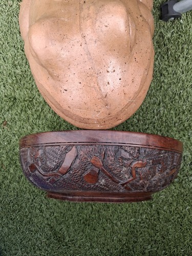 Large carved wooden fruit - wooden,