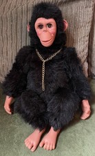Vintage 1960s Jacko Monkey Plush Rubber Face Chimp Hands Feet  Amazing Condition