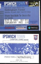 2 DIFFERENT TICKETS - IPSWICH
