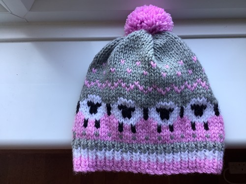 Adult hand knitted sheep - adult,