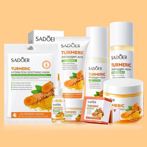 8pcs turmeric skincare set - turmeric,