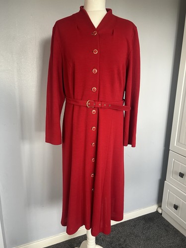 Vintage red cardigan dress - vintage,