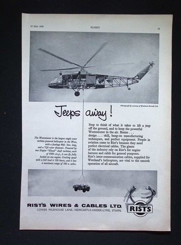 Original 1959 advert westland - 1959,