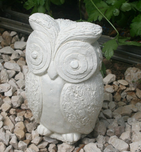 Owl garden stone statue - owl,