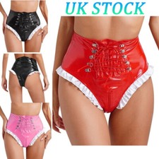 UK Women Sexy Shiny Leather