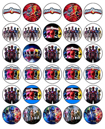 Power rangers edible cupcake - edible,