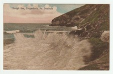 Tragardock, Nr. Delabole, Rough Sea, colourised picture postcard, Cornwall