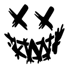 Abstract Smiling Face Stencil