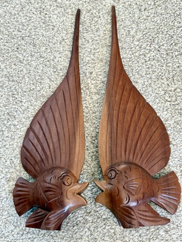Vintage carved dark hard wood - vintage,