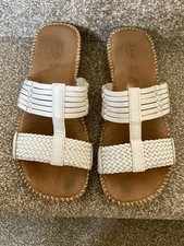 Scholl White Strappy Sandals