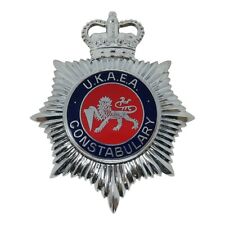 U.K.A.E.A. Constabulary Police Custodian Helmet Badge Used Obsolete Collector