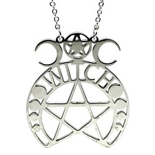 Witch Pendant Necklace Triple