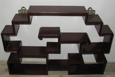 Chinese Rosewood Display Wall Stand Unit 1970's / 80's Curios Knick Knacks