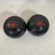 2x Tayrolite Taylor-Rolph Size 4 7/8 BIAS 3 GL Black Lawn Bowls