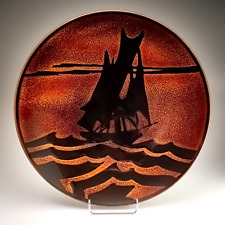 Poole Aegean Decorative Charger Plate 1970s 13.75" ø Vintage Yacht at Sean Brown