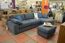 Corner sofa shaped blue - l,