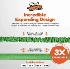 100FT Flexi Expandable Garden Hose | Heavy Duty, Brass Fittings, Spray Nozzle