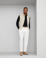 White Suede Leather Quilted