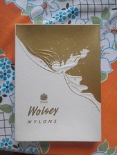 Two Pairs Fully Fashioned Nylon Stockings Wolsey 10.5 To 11 Original Box