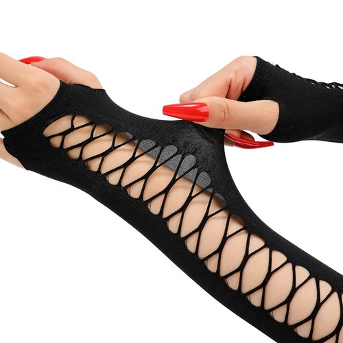 Lace fingerless gloves women - lace,