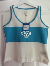 BNWT Adidas Originals Women's Vest Deadstock 2004 10 90’s Vintage Blue Retro