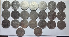 1997 - 2022 mixed 50p coins