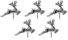 5 x mini SILVER Reindeer