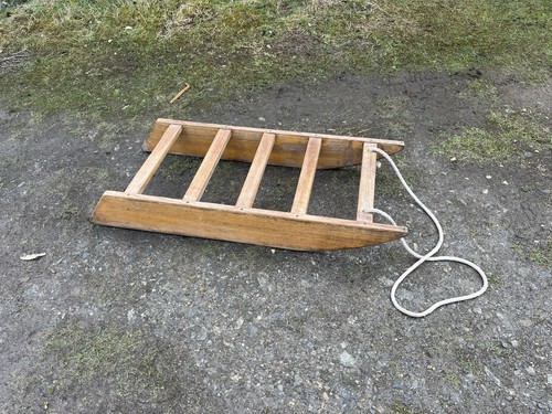 Vintage wooden sleigh sledge - wooden,