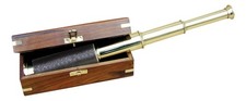 Telescope with leather handle