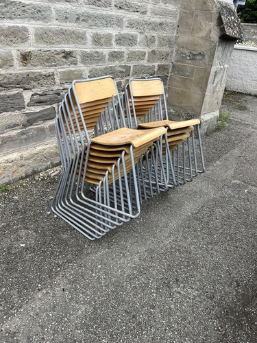 Retro stacking chairs - stacking, /