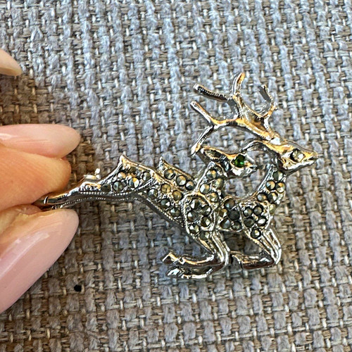 Vintage marcasite deer and - vintage,