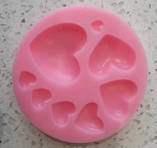 3D  Hearts  Silicone Mould